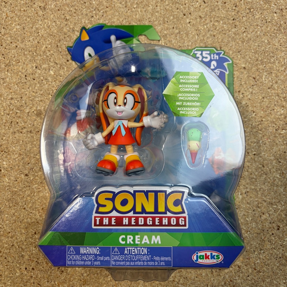 Sonic the Hedgehog Cream 4" Action Figure Jakks Pacific 35th Anniv